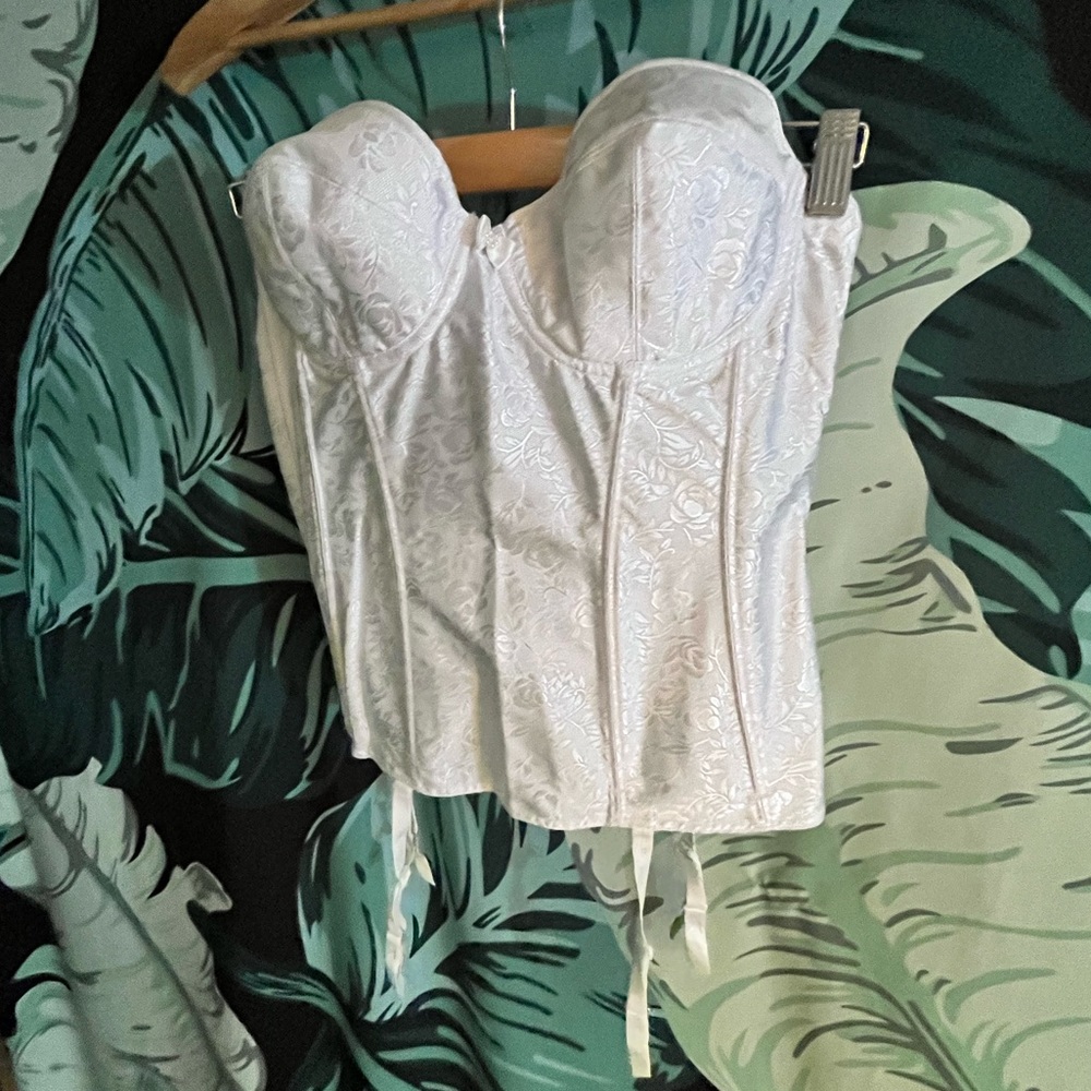 Bridal garter bustier